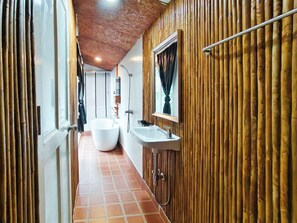 Family - Two Bedrooms (Baan M01) | Bathroom | Shower, hair dryer, towels, soap - Baan Klangkao (Bo Kluea)