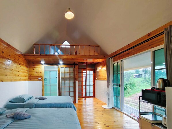 Chambre Standard avec lits jumeaux, vue sur la montagne | Accès au Wi-Fi (inclus)