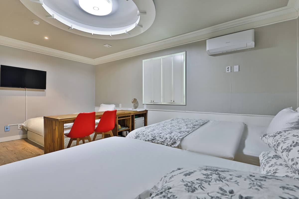 Desk, laptop workspace, soundproofing, iron/ironing board