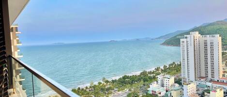 Deluxe Quadruple Room, Balcony, Sea View | Beach/ocean view