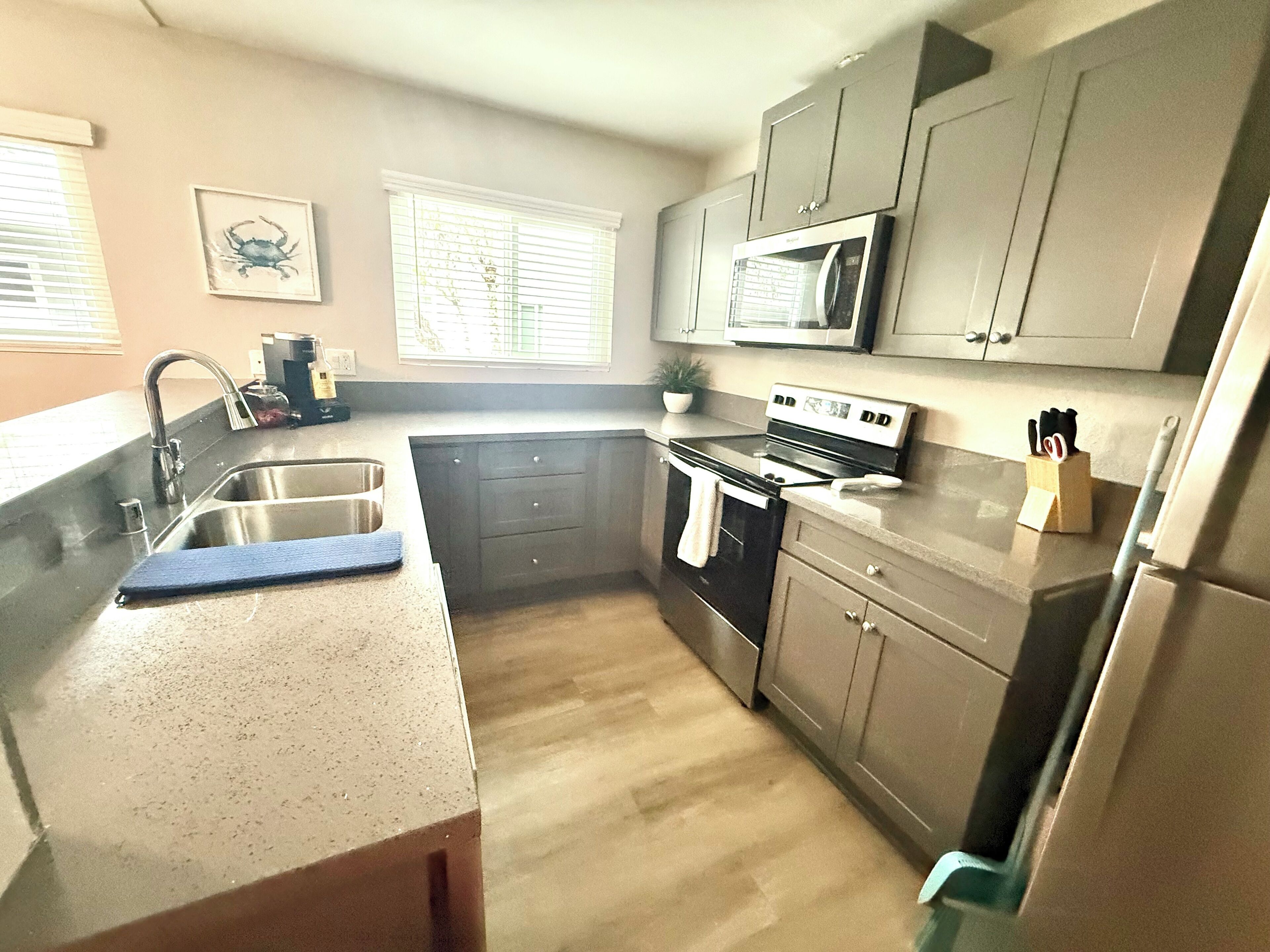 Fridge, oven, stovetop, dishwasher