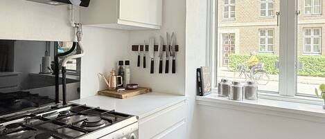 Fridge, oven, stovetop, dishwasher