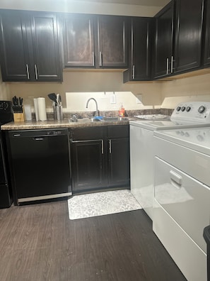 Microwave, oven, stovetop, dishwasher