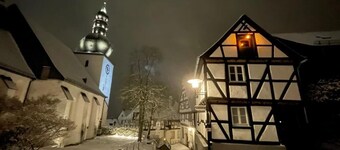 Small community center at the bell tower in the middle of the historic old town