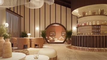 Sittområde i lobbyn