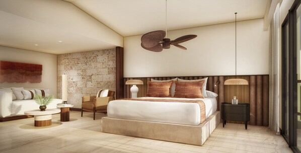 Premium bedding, free minibar, in-room safe, individually decorated