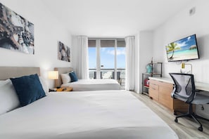 Desk, iron/ironing board, travel crib, WiFi