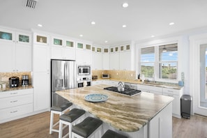 Fridge, microwave, oven, stovetop - Steps to Beach, Heated Pool, Elevator, Game Room (St. Augustine Beach)