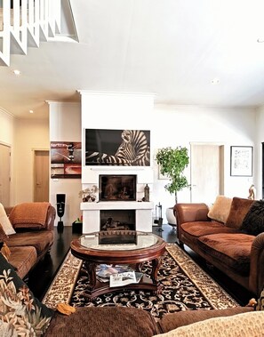 Télévision, cheminée