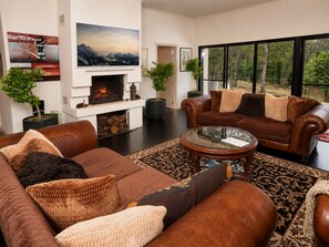 TV, fireplace - Luxury 4 Queen Bedroom Home with Spa, Sauna & Fireplace -Eagle's Nest Blackheath (Blackheath)