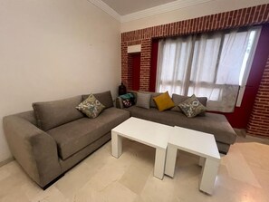 Living room - The Marina Pearl Modern Coastal Apartment (Agadir)