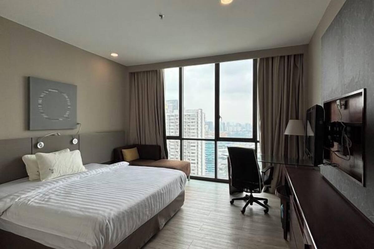 In-room safe, desk, blackout curtains, iron/ironing board (on request)