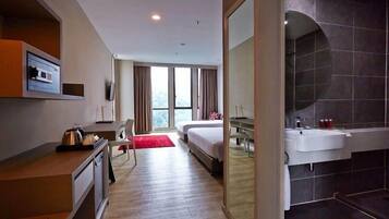 In-room safe, desk, blackout curtains, iron/ironing board