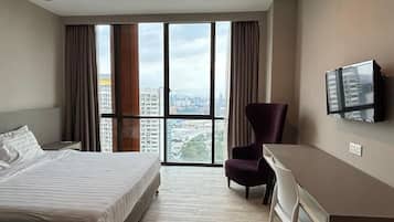 In-room safe, desk, blackout curtains, iron/ironing board