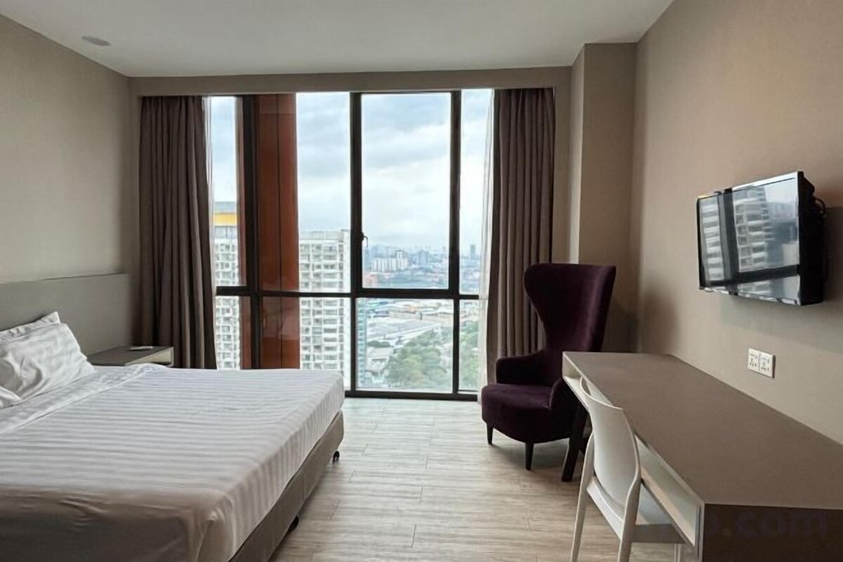 In-room safe, desk, blackout curtains, iron/ironing board (on request)