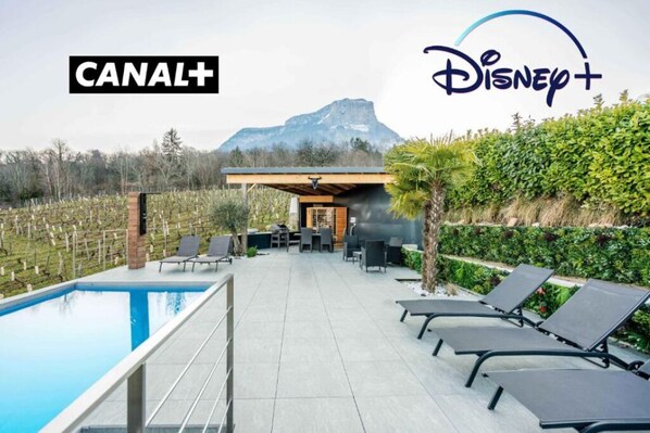 Pool - 4-bedroom house with jacuzzi, private pool and sauna (Apremont)