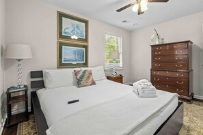 2 bedrooms, iron/ironing board, travel crib, WiFi