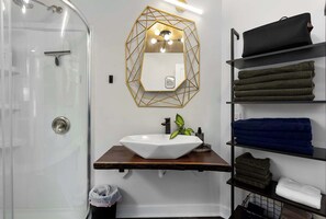 Ducha, secador de pelo y champú