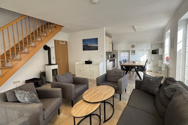 Smart TV, fireplace, video games, DVD player