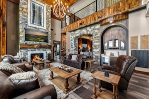 Smart TV, fireplace, video games
