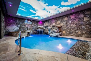 Indoor pool, a heated pool