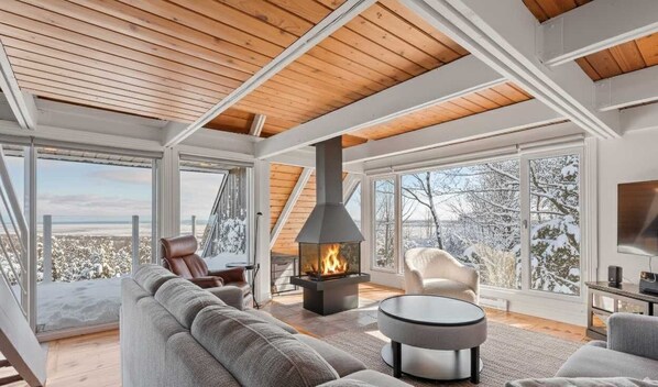 TV, fireplace, stereo