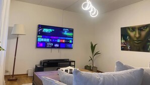 Apartment, 1 Bedroom, Accessible, City View | Living room | Books