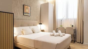 Standaard studio, toegankelijk voor rolstoelgebruikers | Een bureau, een laptopwerkplek, een strijkplank/strijkijzer, gratis wifi