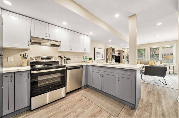 Microwave, oven, stovetop, dishwasher