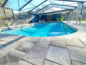 Outdoor pool, a heated pool