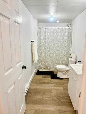 Towels, soap, toilet paper