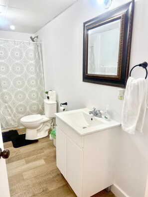 Towels, soap, toilet paper