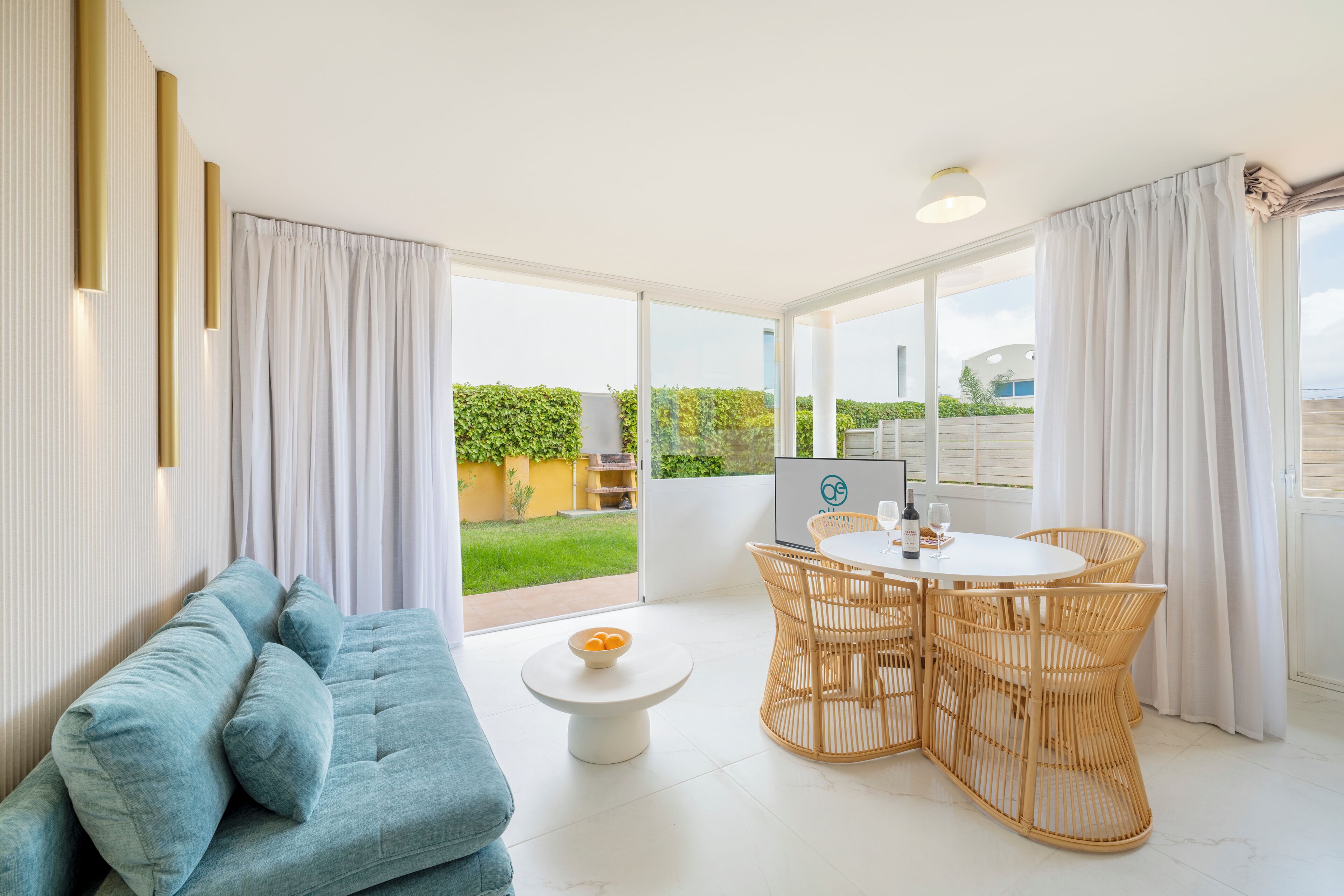 Premium Apartment, Patio, Garden View | Living area | 45-inch Smart TV with cable channels