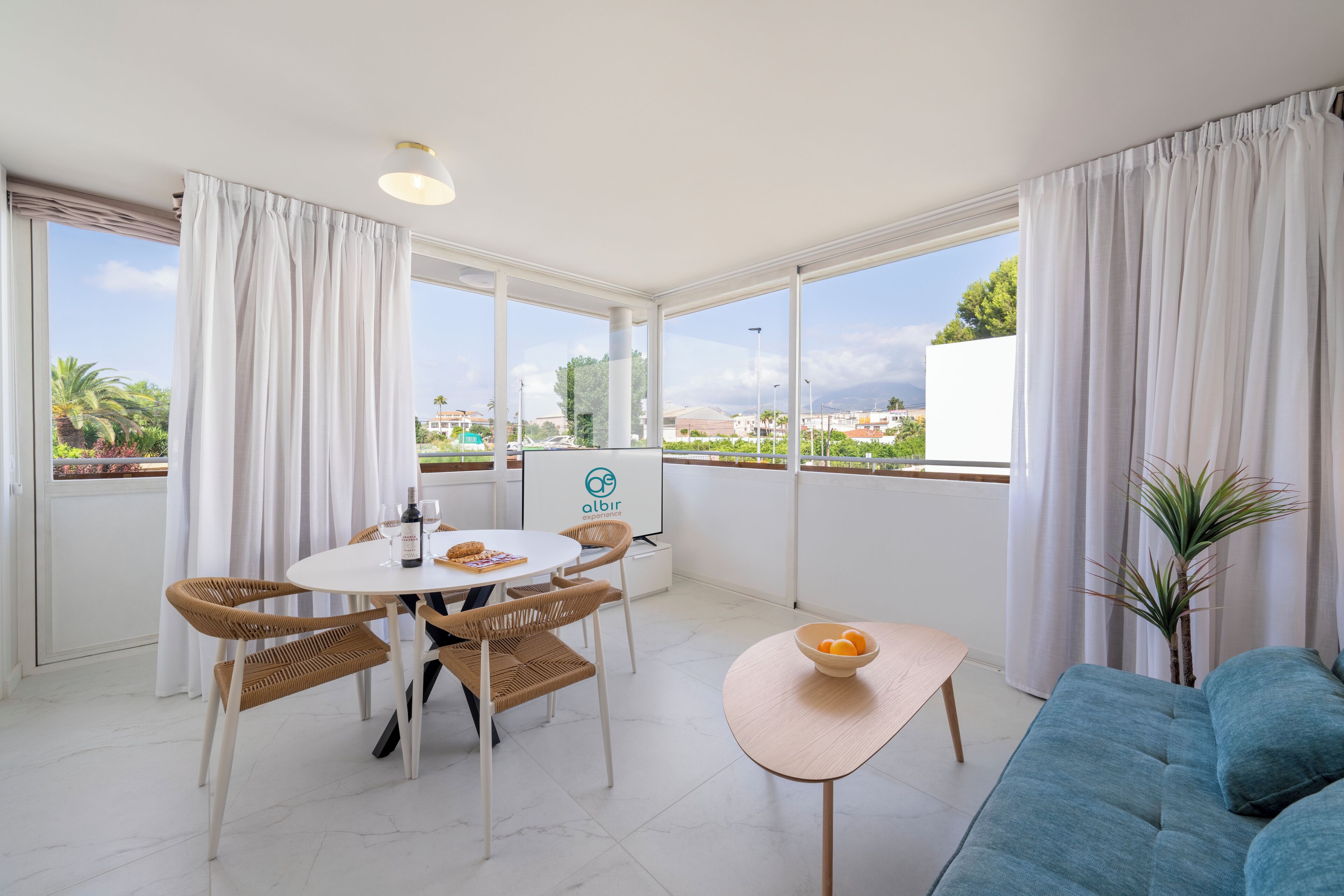 Premium Apartment, Balcony | Living area | 45-inch Smart TV with cable channels