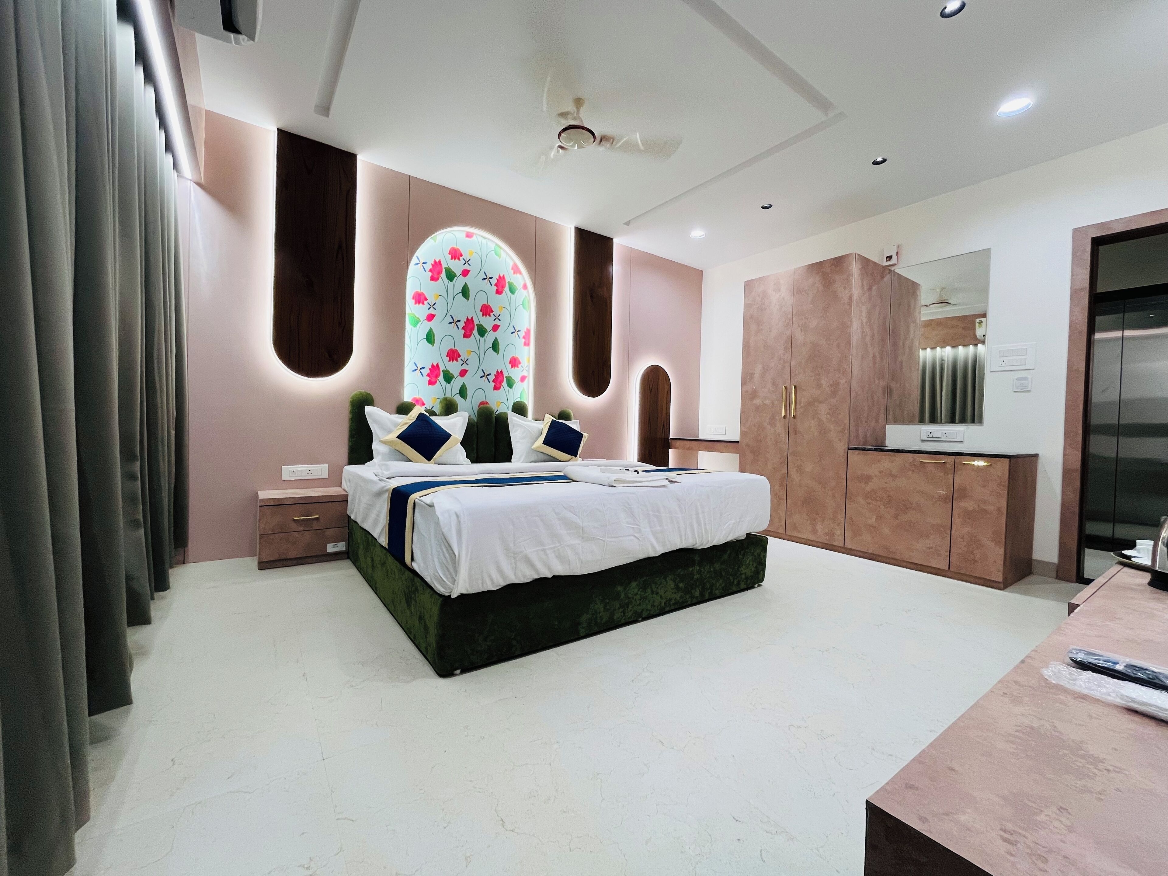 Family Double Room | Individually furnished, desk, laptop workspace