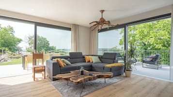 Luxury Villa, 3 Bedrooms, Mountainside (Wellness Vila Vinita) | Living room | Flat-screen TV