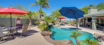 Backyard Oasis & Hot Tub: Mtn-view Wickenburg Home