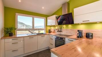 Fridge, oven, stovetop, dishwasher