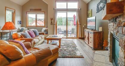 Patio w/ Peak 1 Mtn View: Main Street Frisco Condo