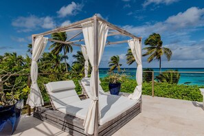 House, 4 Bedrooms | Terrace/patio - Seaduced - Brand New Luxury Beachfront Estate With Pool 4 Bedroom Home (North Palmetto Point)