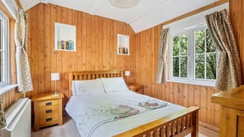 1 bedroom, iron/ironing board, travel cot, bed sheets