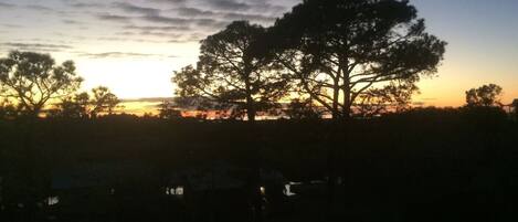 Vue depuis lâhĂ©bergement