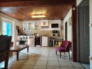 Microwave, oven, stovetop, dishwasher