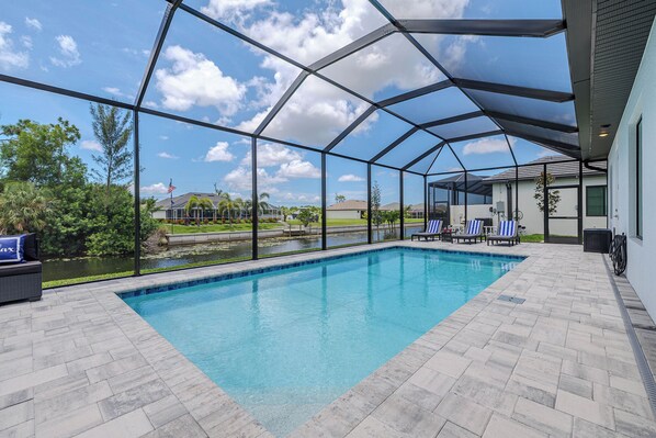 A heated pool