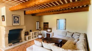 TV connectée, cheminée, table de tennis de table