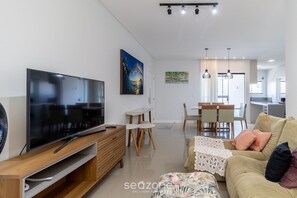 Basic Apartment | Living area | TV - Cozy Apt 550m From the Beach in Porto Belo Lnb502 (Porto Belo)
