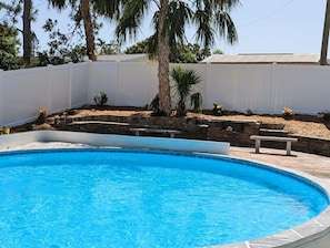Outdoor pool, a heated pool
