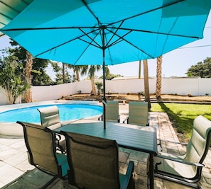 Outdoor pool, a heated pool