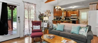 Relaxing 2BD Cabin w/ Hot Tub! Fireplace + Jacuzzi