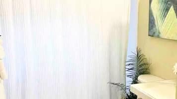 Hair dryer, soap, toilet paper